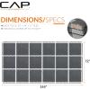 imageCAP Barbell Interlocking EVA Foam Carpet Puzzle Mat Floor Tiles  24quot x 24quot x 12quot  Multiple Color OptionsCarpet Top  Gray