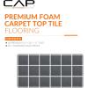 imageCAP Barbell Interlocking EVA Foam Carpet Puzzle Mat Floor Tiles  24quot x 24quot x 12quot  Multiple Color OptionsCarpet Top  Gray