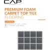 imageCAP Barbell Interlocking EVA Foam Carpet Puzzle Mat Floor Tiles  24quot x 24quot x 12quot  Multiple Color OptionsCarpet Top  Gray