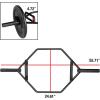 imageCAP Barbell Olympic Hex Trap Bar with Combo Grips Black