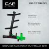 imageCAP Barbell Olympic Plate Tree Storage Rack Multiple ColorsGreen