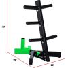 imageCAP Barbell Olympic Plate Tree Storage Rack Multiple ColorsGreen