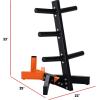 imageCAP Barbell Olympic Plate Tree Storage Rack Multiple ColorsOrange