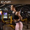 imageCAP Barbell Premium Leather Weightlifting Belt  HeavyDuty Support for Squats Deadlifts and Core StabilityML