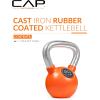 imageCAP Barbell Rubber Color Coated Kettlebell with Chrome HandleOrange  20 Pound