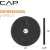 imageCAP Barbell Standard 1Inch Cast Iron Weight Plates  Singles ampamp Sets  12550 lbs  Multiple OptionsBlack