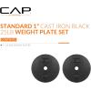 imageCAP Barbell Standard 1Inch Cast Iron Weight Plates  Singles ampamp Sets  12550 lbs  Multiple OptionsBlack
