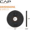 imageCAP Barbell Standard 1Inch Cast Iron Weight Plates  Singles ampamp Sets  12550 lbs  Multiple OptionsBlack