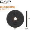 imageCAP Barbell Standard 1Inch Cast Iron Weight Plates  Singles ampamp Sets  12550 lbs  Multiple OptionsBlack
