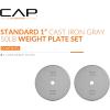 imageCAP Barbell Standard 1Inch Cast Iron Weight Plates  Singles ampamp Sets  12550 lbs  Multiple OptionsGray