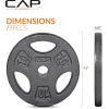 imageCAP Barbell Standard 1Inch Grip Weight PlatesBlack