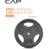 imageCAP Barbell Standard 1Inch Grip Weight PlatesBlack