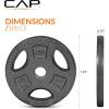imageCAP Barbell Standard 1Inch Grip Weight PlatesBlack