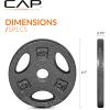 imageCAP Barbell Standard 1Inch Grip Weight PlatesBlack