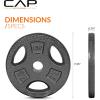 imageCAP Barbell Standard 1Inch Grip Weight PlatesBlack