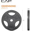 imageCAP Barbell Standard 1Inch Grip Weight PlatesBlack