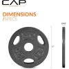 imageCAP Barbell Standard 1Inch Grip Weight PlatesBlack