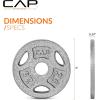 imageCAP Barbell Standard 1Inch Grip Weight PlatesGray