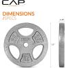 imageCAP Barbell Standard 1Inch Grip Weight PlatesGray