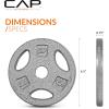 imageCAP Barbell Standard 1Inch Grip Weight PlatesGray