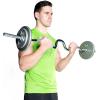 imageCAP Barbell Standard 1Inch Threaded Curl Bar with Collars