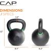 imageCap Barbell Cast Iron Competition Kettlebell WeightGreen 53Pound