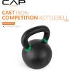 imageCap Barbell Cast Iron Competition Kettlebell WeightGreen 53Pound