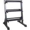 imageCAP Barbell HeavyDuty Dumbbell Rack Pound Dumbbell Pairs3Tier