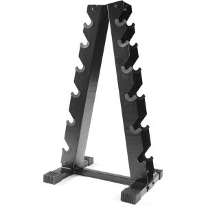 imageCAP Barbell AFrame Dumbbell RackBlack