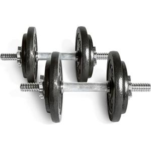 imageCAP Barbell Adjustable Dumbbell Weight Set  Multiple OptionsBlack  50 LB  Pair