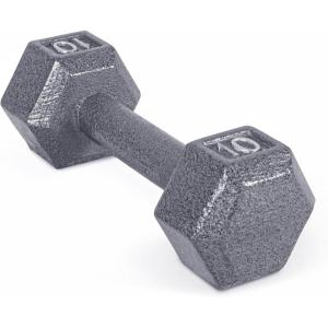 imageCAP Barbell Cast Iron Hex Dumbbell  Multiple OptionsGray  Single