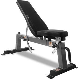 imageCAP Barbell Deluxe Utility Weight Bench Color SeriesGray  Square Backpad