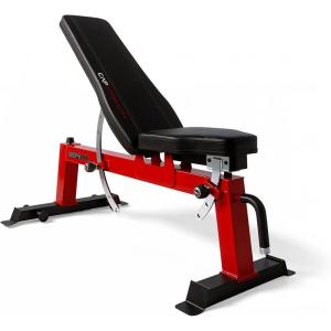 imageCAP Barbell Deluxe Utility Weight Bench Color SeriesRed  Square Backpad