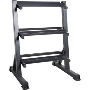 imageCAP Barbell HeavyDuty Dumbbell Rack Pound Dumbbell Pairs3Tier