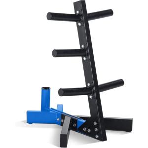 imageCAP Barbell Olympic Plate Tree Storage Rack Multiple ColorsBlue