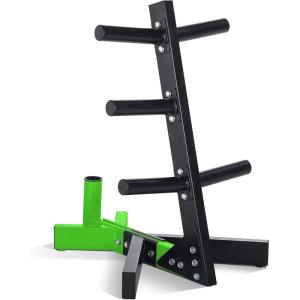 imageCAP Barbell Olympic Plate Tree Storage Rack Multiple ColorsGreen