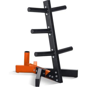 imageCAP Barbell Olympic Plate Tree Storage Rack Multiple ColorsOrange
