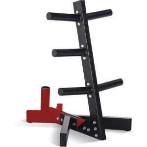imageCAP Barbell Olympic Plate Tree Storage Rack Multiple ColorsRed