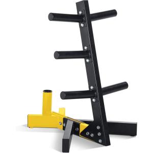 imageCAP Barbell Olympic Plate Tree Storage Rack Multiple ColorsYellow