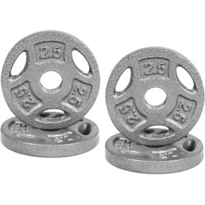 imageCAP Barbell Standard 1Inch Grip Weight PlatesGray