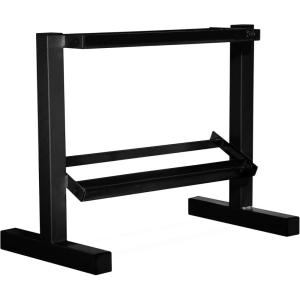imageCap Barbell Two Tier Dumbbell RackBlack  24 Inch
