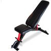 imageCAP Barbell Strength FID Workout Bench  Flat Incline Decline Positions BlackRed