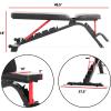 imageCAP Barbell Strength FID Workout Bench  Flat Incline Decline Positions BlackRed