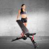 imageCAP Barbell Strength FID Workout Bench  Flat Incline Decline Positions BlackRed