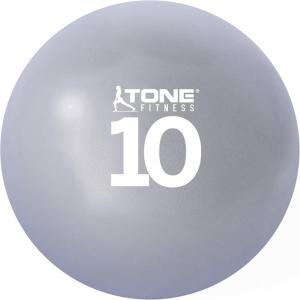 imageTone Fitness Soft Weighted Toning Ball  Multiple OptionsGray  10LBS