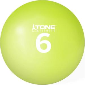 imageTone Fitness Soft Weighted Toning Ball  Multiple OptionsGreen  6LBS