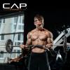 imageCAP Barbell Olympic EZ Curl Bar with rubber grips Chrome 2inch New Version 47Inch OBIS47MBR