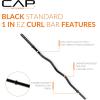 imageCap Barbell 47Inch Standard Solid EZ Curl BarBlack
