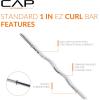 imageCap Barbell 47Inch Standard Solid EZ Curl BarChrome
