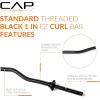imageCap Barbell 47Inch Standard Threaded Solid Easy Curl BarBlack